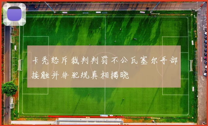 卡秃怒斥裁判判罚不公瓦塞尔手部接触并非犯规真相揭晓